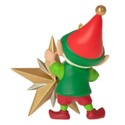 Hallmark North Pole Tree Trimmers Ornament -Hallmark Elf With Christmas Tree Keepsake Ornament 1799QXR8069 06