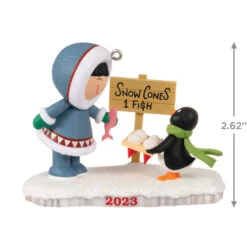 Hallmark Frosty Friends 2023 Ornament -Hallmark Eskimo and Penguin Keepsake Ornament 1699QXR8029 03