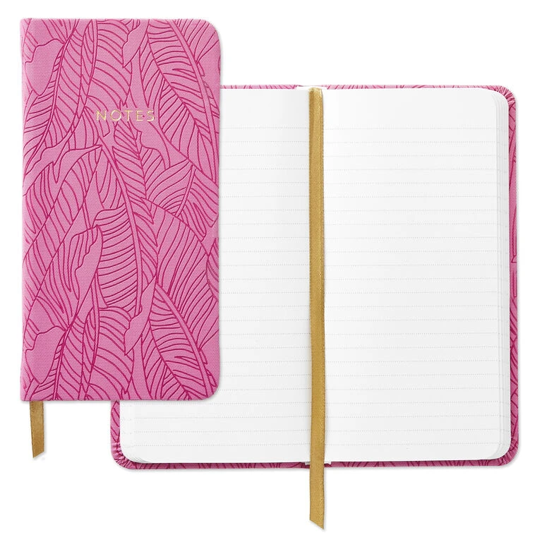 Hallmark Etched Leaves Pink Slim Notebook 4 Hallmark Etched Leaves Pink Slim Notebook - Image 2