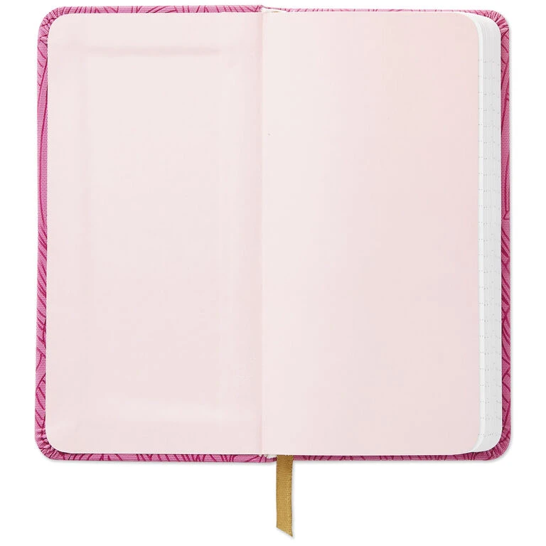 Hallmark Etched Leaves Pink Slim Notebook 5 Hallmark Etched Leaves Pink Slim Notebook - Image 3