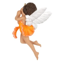 Hallmark Fairy Messengers Special Edition Ornament -Hallmark Fairy in Orange Flower Dress Keepsake Ornament 1699QGO2789 06