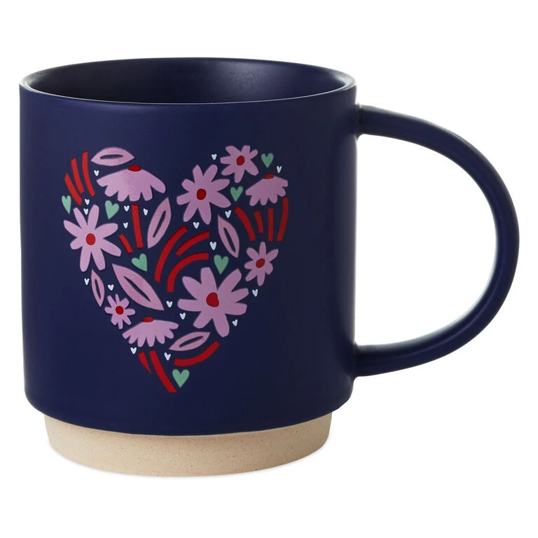 Hallmark Floral Heart Mug, 16 Oz. 3 Hallmark Floral Heart Mug, 16 Oz.