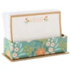 Hallmark Ivory Floral Flat Note Cards In Caddy, Box Of 40 -Hallmark Floral SinglePanel Note Cards With Caddy 3CNT5048 01