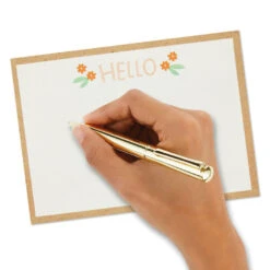 Hallmark Ivory Floral Flat Note Cards In Caddy, Box Of 40 14 Hallmark Ivory Floral Flat Note Cards In Caddy, Box Of 40 -Hallmark Floral SinglePanel Note Cards With Caddy 3CNT5048 06