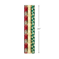Hallmark Traditional 3-Pack Foil Christmas Wrapping Paper Assortment, 60 Sq. Ft. 17 Hallmark Traditional 3-Pack Foil Christmas Wrapping Paper Assortment, 60 Sq. Ft. -Hallmark Foil Christmas Wrapping Paper Assortment 5JXW1065 08
