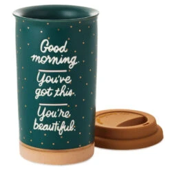 Hallmark Good Morning Ceramic Travel Mug, 12 Oz. 7 Hallmark Good Morning Ceramic Travel Mug, 12 Oz. -Hallmark Good Morning Ceramic Travel Mug 1SNN1079 03