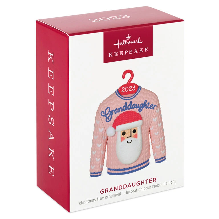 Hallmark Granddaughter Christmas Sweater 2023 Ornament 6 Hallmark Granddaughter Christmas Sweater 2023 Ornament - Image 4