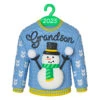 Hallmark Grandson Christmas Sweater 2023 Ornament -Hallmark Grandson Snowman Sweater 2023 Keepsake Ornament 1399QGO2557 01