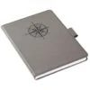 Hallmark Gray Etched Compass Faux Leather Notebook -Hallmark Gray Etched Compass Faux Leather Notebook 1HWJ1851 01