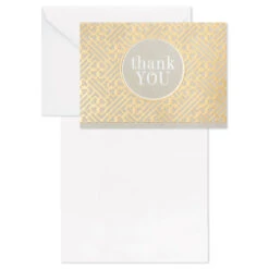 Hallmark Gray And Gold Bulk Blank Thank-You Notes, Pack Of 50 -Hallmark Gray and Gold Bulk Blank ThankYou Notes Multipack 3THK2522 04