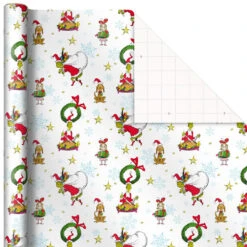 Hallmark Dr. Seuss™ Grinch 3-Pack Christmas Wrapping Paper Assortment, 105 Sq. Ft. -Hallmark Grinch 3Pack Christmas Wrapping Paper 5JXW1211 05