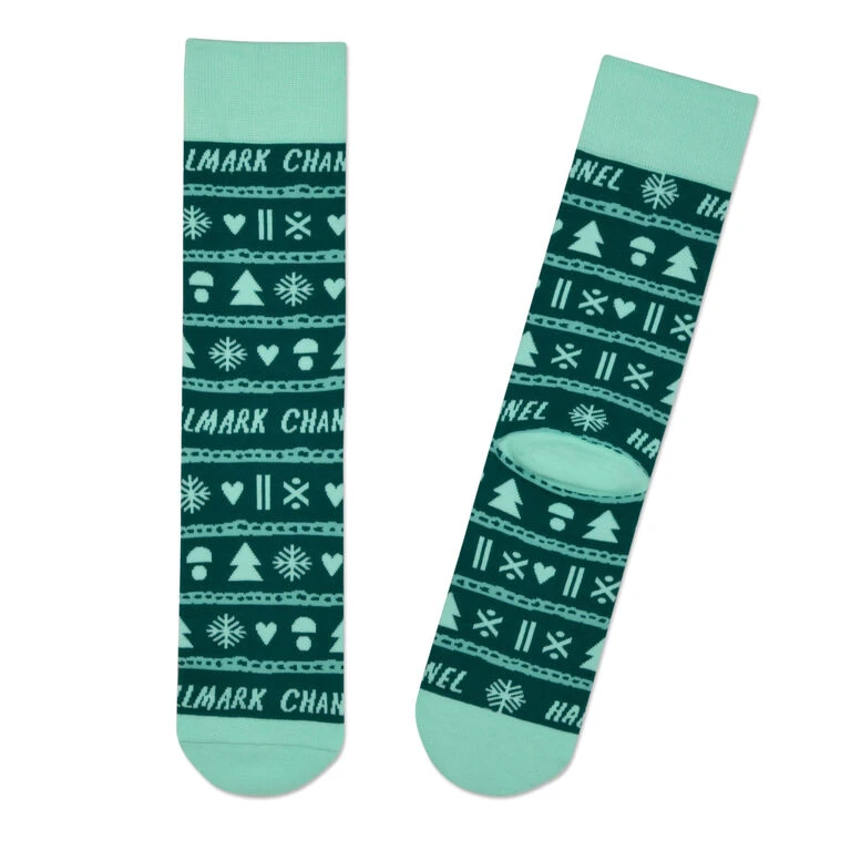Hallmark Channel Knit Pattern Crew Socks 3 Hallmark Channel Knit Pattern Crew Socks
