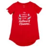 Hallmark Channel Only Awake Oversized Women's Red Sleep Shirt, Small/Medium -Hallmark Hallmark Channel Only Awake Sleep Shirt 1XKT3531 01