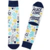 Hallmark Channel Peace & Love Novelty Crew Socks -Hallmark Hallmark Channel Peace and Love Floral Crew Socks 1HKC2301 01
