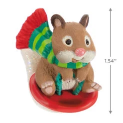 Hallmark Cute As A Button Special Edition Ornament 10 Hallmark Cute As A Button Special Edition Ornament -Hallmark Hamster on Button Sled Keepsake Ornament 1599QXE3317 03