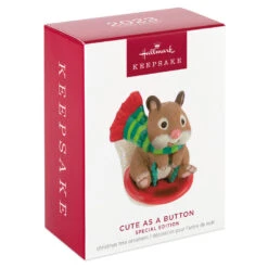Hallmark Cute As A Button Special Edition Ornament 11 Hallmark Cute As A Button Special Edition Ornament -Hallmark Hamster on Button Sled Keepsake Ornament 1599QXE3317 04