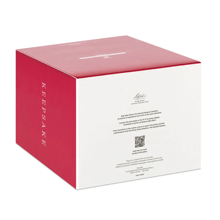 Hallmark Disney The Haunted Mansion Collection The Haunted Mansion Musical Christmas Tree Topper With Light 7 Hallmark Disney The Haunted Mansion Collection The Haunted Mansion Musical Christmas Tree Topper With Light - Image 5