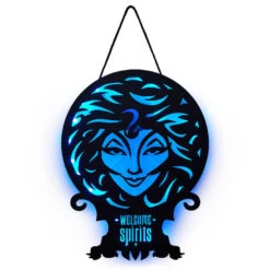Hallmark Disney The Haunted Mansion Madam Leota Lighted Hanging Sign, 11x16 -Hallmark Haunted Mansion Madame Leota Metal Sign With Light 1HGN1503 03