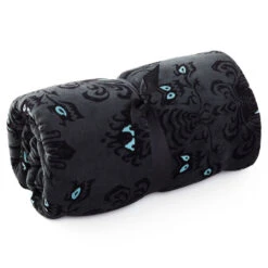 Hallmark Disney The Haunted Mansion Glow-in-the-Dark Throw Blanket, 50x60 -Hallmark Haunted Mansion Wallpaper Pattern Fuzzy Blanket 1HGN1280 03