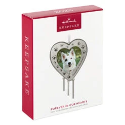 Hallmark Forever In Our Hearts Metal Photo Frame Pet Memorial Ornament -Hallmark HeartShaped Pet Picture Frame Keepsake Ornament 1999QHX3087 04