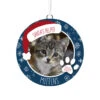 Hallmark Holiday Pet Personalized Text And Photo Ceramic Ornament -Hallmark Holiday Pet Personalized Round Christmas Ornament 1999QHE1711B21 01