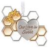 Hallmark Our Love Is Sweet Metal Ornament -Hallmark Honeycomb and Heart Keepsake Ornament 1799QHX3027 01