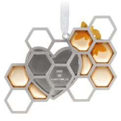 Hallmark Our Love Is Sweet Metal Ornament -Hallmark Honeycomb and Heart Keepsake Ornament 1799QHX3027 06