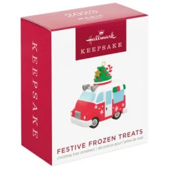 Hallmark Mini Festive Frozen Treats Ornament With Sound, 1.35" -Hallmark Ice Cream Truck Keepsake Ornament 1299QXM9199 04