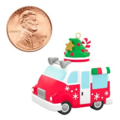 Hallmark Mini Festive Frozen Treats Ornament With Sound, 1.35" -Hallmark Ice Cream Truck Keepsake Ornament 1299QXM9199 07
