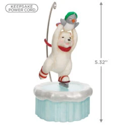 Hallmark Skating Snowball And Tuxedo Ornament With Motion 10 Hallmark Skating Snowball And Tuxedo Ornament With Motion -Hallmark Ice Skating Polar Bear and Penguin Keepsake Ornament 3499QGO2677 03