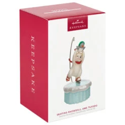 Hallmark Skating Snowball And Tuxedo Ornament With Motion 11 Hallmark Skating Snowball And Tuxedo Ornament With Motion -Hallmark Ice Skating Polar Bear and Penguin Keepsake Ornament 3499QGO2677 04