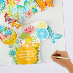 Hallmark 16" Joyful Butterflies Pop-Up Jumbo Birthday Card 17 Hallmark 16" Joyful Butterflies Pop-Up Jumbo Birthday Card -Hallmark Joyful Butterflies Pop Up Birthday Card 1299CBG1010 07