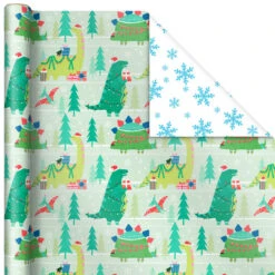 Hallmark Winter Friends 3-Pack Reversible Kids Christmas Wrapping Paper Assortment, 120 Sq. Ft. 11 Hallmark Winter Friends 3-Pack Reversible Kids Christmas Wrapping Paper Assortment, 120 Sq. Ft. -Hallmark Kids Reversible Christmas Gift Wrap Assortment 5JXW1073 04