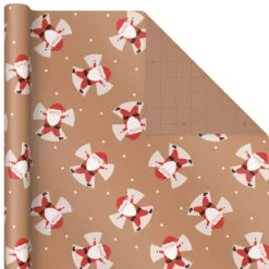 Hallmark Kraft Assorted 4-Pack Christmas Wrapping Paper, 88 Sq. Ft. 12 Hallmark Kraft Assorted 4-Pack Christmas Wrapping Paper, 88 Sq. Ft. -Hallmark Kraft Christmas Wrapping Paper for Kids JXW1085 03