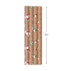 Hallmark Kraft Assorted 4-Pack Christmas Wrapping Paper, 88 Sq. Ft. 17 Hallmark Kraft Assorted 4-Pack Christmas Wrapping Paper, 88 Sq. Ft. -Hallmark Kraft Christmas Wrapping Paper for Kids JXW1085 08