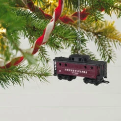 Hallmark Lionel® Pennsylvania K4 Caboose Metal Ornament -Hallmark Lionel Trains Red and Black Caboose Keepsake Ornament 2199QXI6379 02