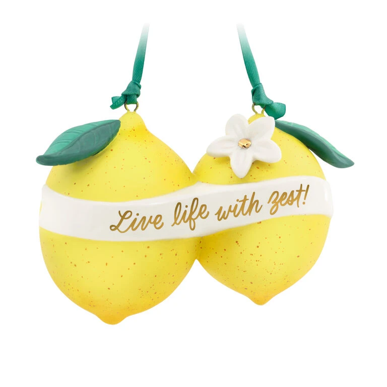 Hallmark Live Life With Zest! Porcelain Ornament 3 Hallmark Live Life With Zest! Porcelain Ornament