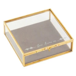 Hallmark Love Lives On Glass Memory Box, 5x5