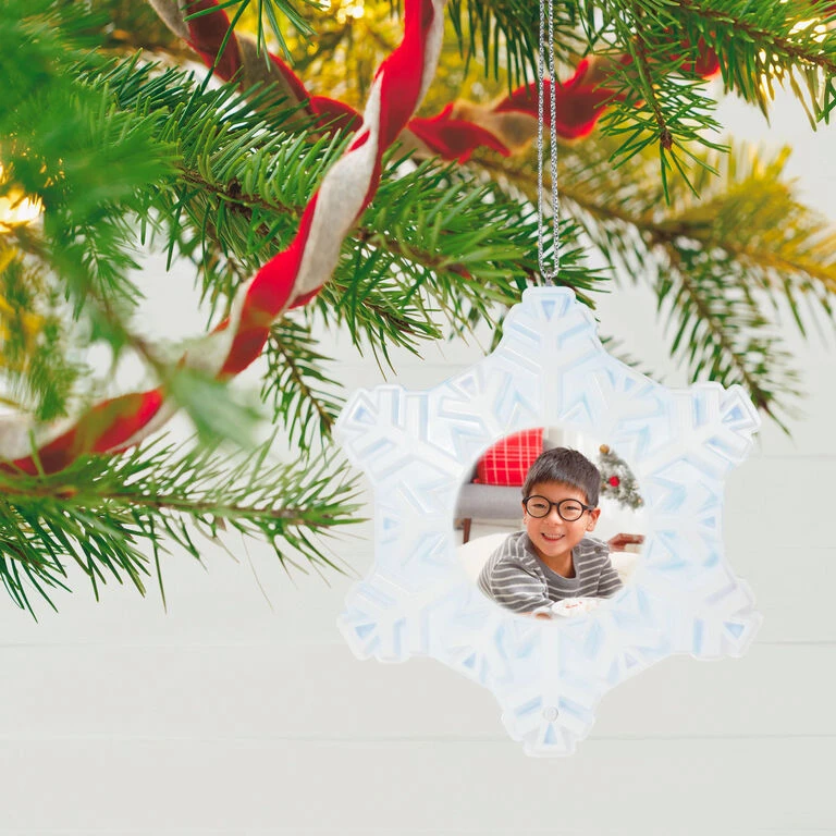 Hallmark Magic Sparkling Snowflake Photo Personalized Ornament With Light 4 Hallmark Magic Sparkling Snowflake Photo Personalized Ornament With Light - Image 2