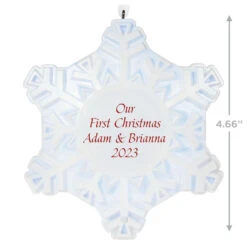 Hallmark Magic Sparkling Snowflake Script Text Personalized Ornament With Light -Hallmark Magic Sparkling Snowflake Script Text Personalized Keepsake Ornament With Light 2999QHE2010B1 03