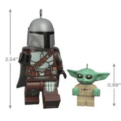 Hallmark The Mandalorian™ And Grogu™ LEGO® Star Wars™ Minifigure Ornaments, Set Of 2 -Hallmark Mandalorian Grogu LEGO Minifig Keepsake Ornaments 2499QXI7079 03