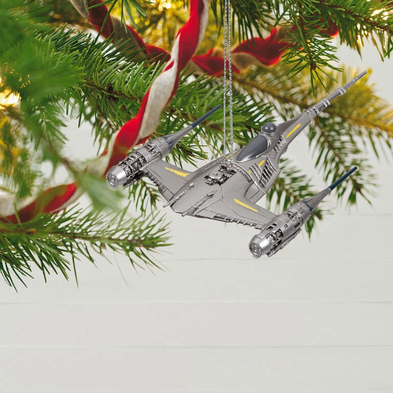 Hallmark Star Wars: The Mandalorian™ The Mandalorian's N-1 Starfighter™ Ornament 4 Hallmark Star Wars: The Mandalorian™ The Mandalorian's N-1 Starfighter™ Ornament - Image 2