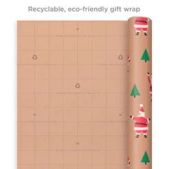Hallmark Merry Kraft Prints 3-Pack Christmas Wrapping Paper, 90 Sq. Ft. -Hallmark Merry Kraft Prints 3Pack Christmas Wrapping Paper 5JXW1050 08