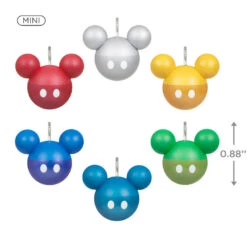 Hallmark Mini Disney Mickey Mouse Ornaments, Set Of 6 11 Hallmark Mini Disney Mickey Mouse Ornaments, Set Of 6 -Hallmark Mickey Ears Balls Keepsake Ornaments 1599QSB6217 03