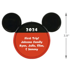 Hallmark Disney Mickey Mouse Ears Silhouette Text Personalized Ornament -Hallmark Mickey Mouse Ears Shape Text Personalized Ornament 2499QHE1962B1 03