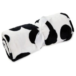 Hallmark Disney Mickey Mouse Silhouettes Throw Blanket, 50x60 -Hallmark Mickey Mouse Silhouette BlackWhite Plush Blanket 1DYG2056 03