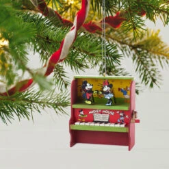 Hallmark Disney Mickey And Minnie Let's Dance! Musical Ornament With Motion -Hallmark Mickey and Minnie Piano Keepsake Ornament 2699QXD6717 02