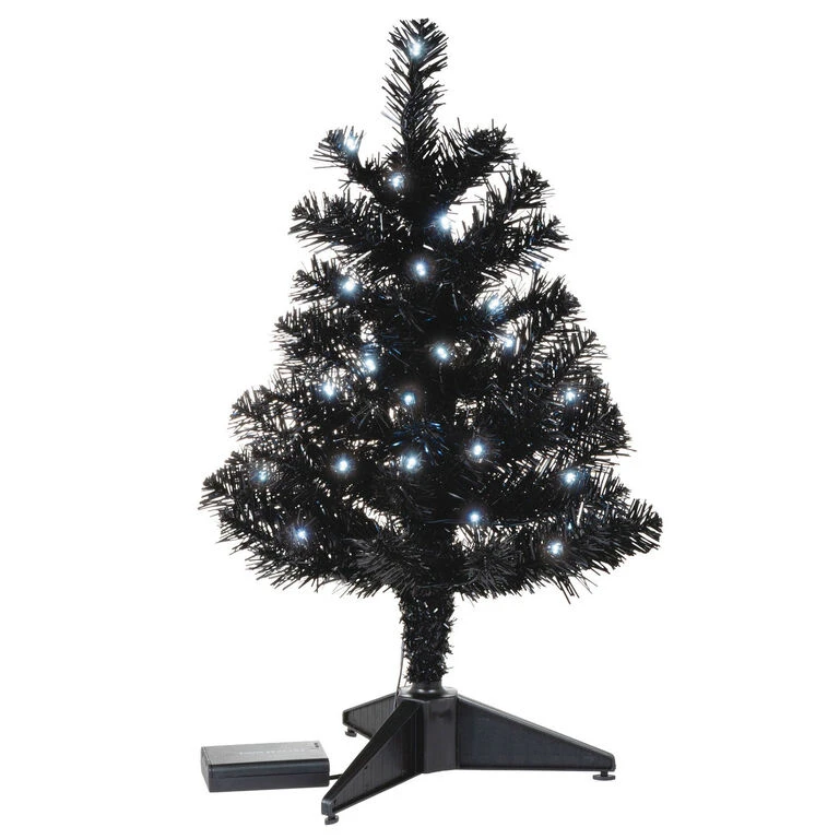 Hallmark Miniature Black Pre-Lit Christmas Tree, 18.75" 6 Hallmark Miniature Black Pre-Lit Christmas Tree, 18.75" - Image 4