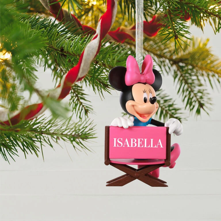 Hallmark Disney Minnie Mouse In Director's Chair Personalized Ornament 4 Hallmark Disney Minnie Mouse In Director's Chair Personalized Ornament - Image 2