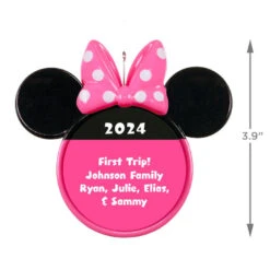 Hallmark Disney Minnie Mouse Ears Silhouette Text Personalized Ornament -Hallmark Minnie Mouse Ears Shape Text Personalized Ornament 2499QHE1963B1 03